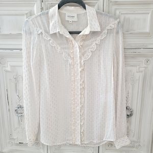 Sezane Silk Lurex Shirt